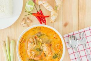 soupe tom yam kong, typique de la Thaïlande