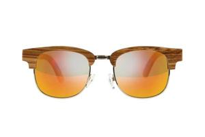 lunettes de soleil orange sur blanc photo