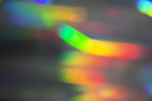 fond bokeh holographique arc-en-ciel. débordements multicolores de couleur. photo