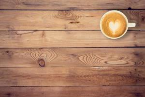 café sur bois table texture avec espace pour texte photo