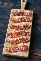 tranches de bacon frit photo