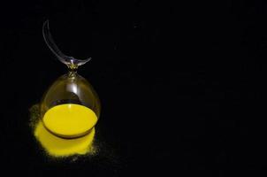 Sablier avec Jaune le sable photo