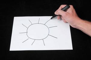 main dessin une Facile Soleil photo