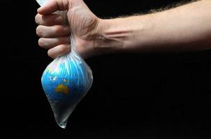 globe dans Plastique sac photo