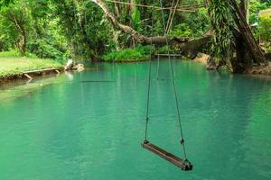 bleu lagune, vang vieng, Laos photo