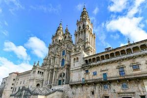 Santiago de compostelle cathédrale, façade del obradoir vide de personnes. photo