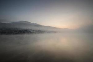 longue exposition du mouvement du brouillard photo