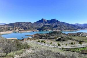 vue de zahara - el gaspiller réservoir, Cadix, andalousie, Espagne photo