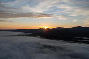 panoramique vue de de pointe tomber feuillage dans ranger, Vermont. photo