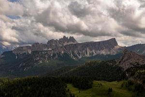 panoramique paysage de le cinque torri dans le dolomie montagnes de Italie. photo