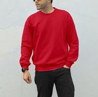 rouge sweat-shirt maquette pour Hommes gildan 18000 photo