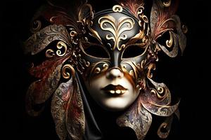élégant masque de vénitien carnaval photo