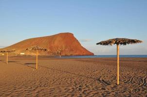 parasols sur la plage photo