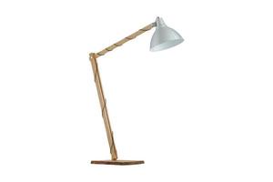 82 argent bureau lampe isolé sur une transparent Contexte photo