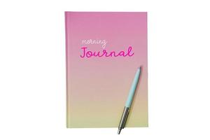 1524 rose journal isolé sur une transparent Contexte photo