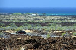 grande île hawaii lave et mer photo