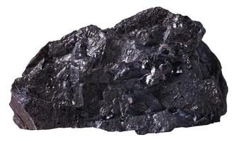 noir anthracite charbon minéral pierre isolé photo
