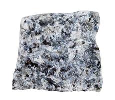 gabbro basalte minéral pierre isolé sur blanc photo
