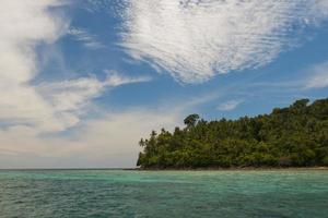 paradis tropical polynésien turquoise plage océan mer eau cristalline claire photo