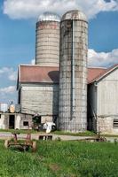 Silo métallique à grains à Lancaster en Pennsylvanie pays amish photo