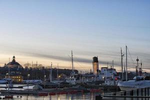 vue de Stockholm au coucher du soleil photo