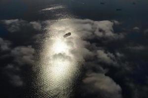 croisière navire silhouette aérien photo