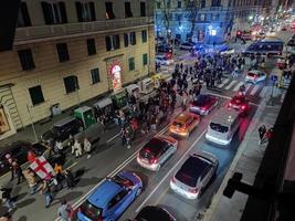 Gênes, Italie - janvier 15 2022 - non vert passer non vax manifestation photo