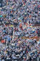 Gênes, Italie - 27 mai 2017 - le pape François visitant Gênes pour la messe à la place Kennedy photo