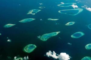 maldives vue aérienne paysage panorama photo