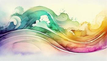 aquarelle texture vagues doux couleur ondulé Contexte photo