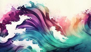 aquarelle texture vagues doux couleur ondulé Contexte photo