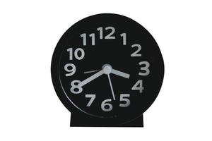 1255 noir l'horloge isolé sur une transparent Contexte photo