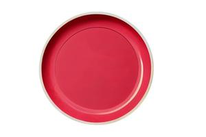 6485 rouge Noël assiette isolé sur une transparent Contexte photo