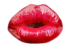 7633 rouge lèvres isolé sur une transparent Contexte photo