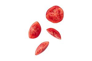 1330 tranches de tomates isolé sur une transparent Contexte photo