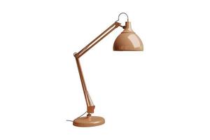 229 marron bureau lampe isolé sur une transparent Contexte photo