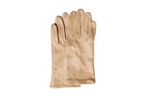 4065 beige gants isolé sur une transparent Contexte photo