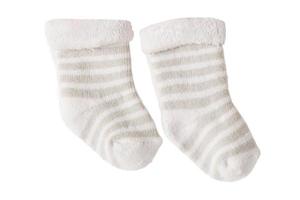 4320 gris bébé chaussettes isolé sur une transparent Contexte photo