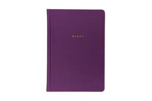 1837 violet journal intime carnet isolé sur une transparent Contexte photo