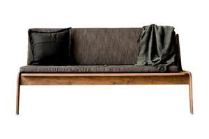 89 noir canapé, coussin et couverture isolé sur une transparent Contexte photo