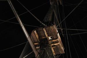 Amsterdam canal navire navire musée à nuit photo