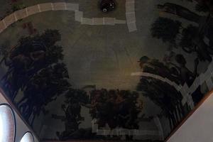 Ferrare, Italie - septembre 29 2018 - médiéval peintures dans estense Château dans ferrare Italie en dessous de restauration photo