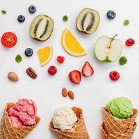 glace et fruits photo