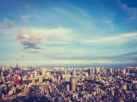 Paysage urbain de la ville de tokyo au japon photo