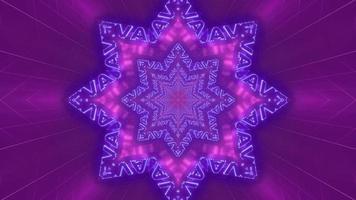 flocon de neige bleu et violet illustration de conception de kaléidoscope 3d pour le fond ou la texture photo