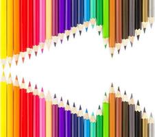 ensembles de crayons de couleur en rangées photo