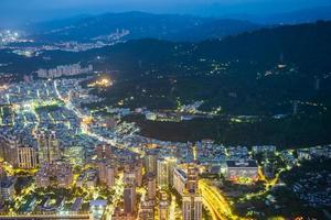 Vue aérienne de la ville de Taipei, Taiwan photo