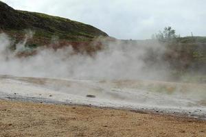 Islande geysir éruptions photo