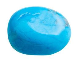 dégringolé turkvénit bleu howlite gemme pierre isolé photo