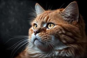 portrait magnifique mignonne Orange chat la photographie photo